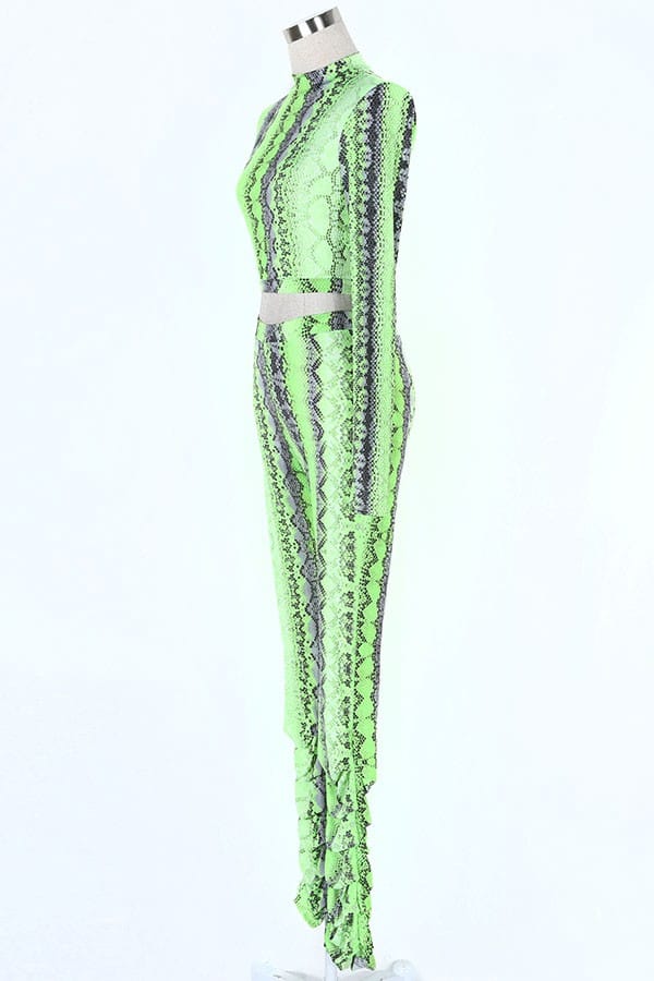 Women's Printed Ruched Top & Pants Activewear Set - photo 3