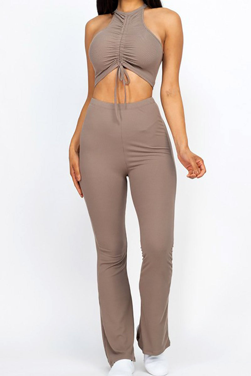 Bootcut pants set full length