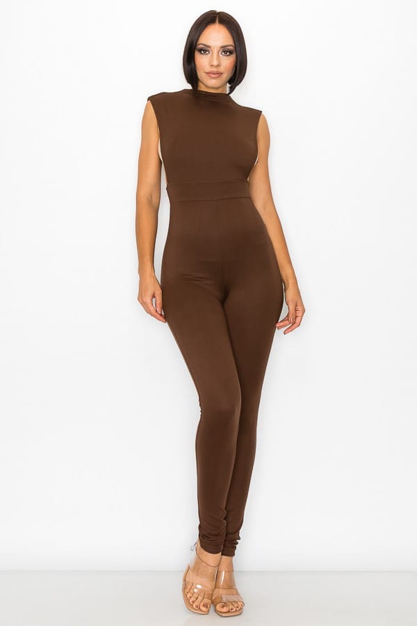 Women's Midnight Temptation Open Side Cutout Skinny Jumpsuit – detail view