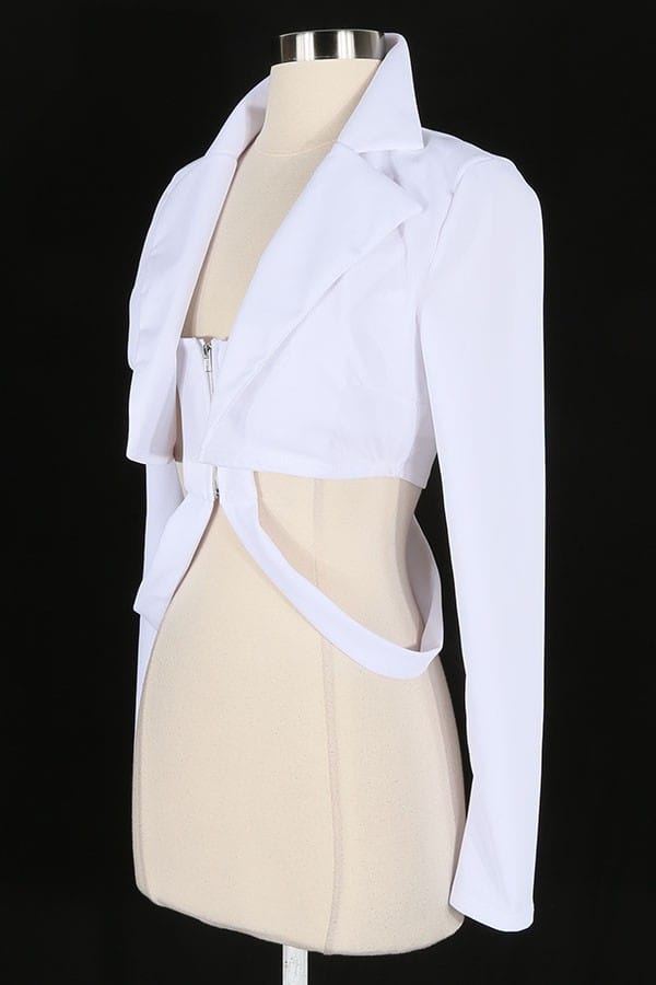 Women's Tie Front Cropped Blazer - photo 2