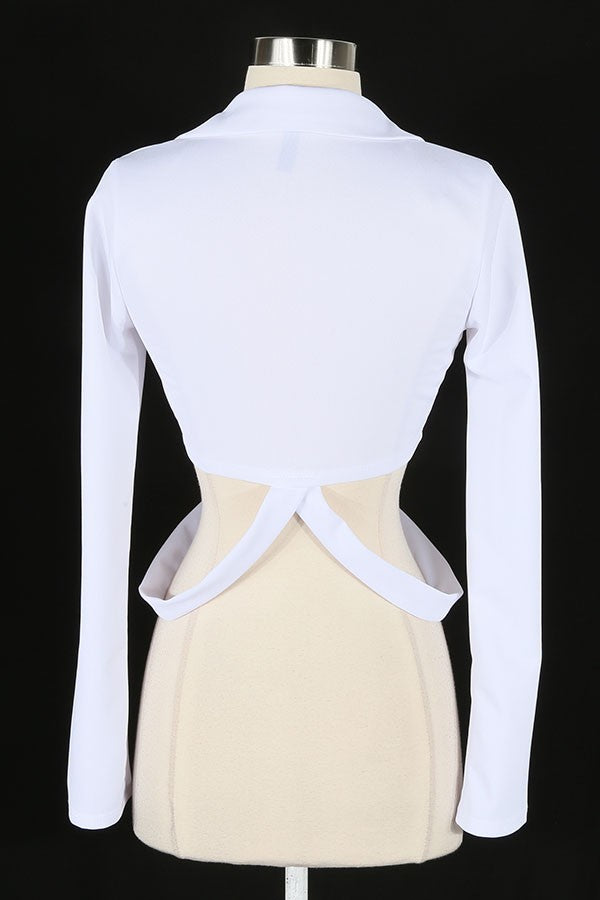 Women's Tie Front Cropped Blazer - photo 3