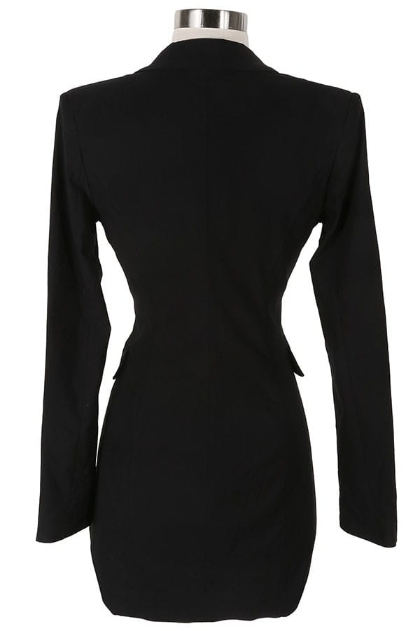 Women's Blazer Mini Dress & Rhinestone Bra Top Set - photo 4