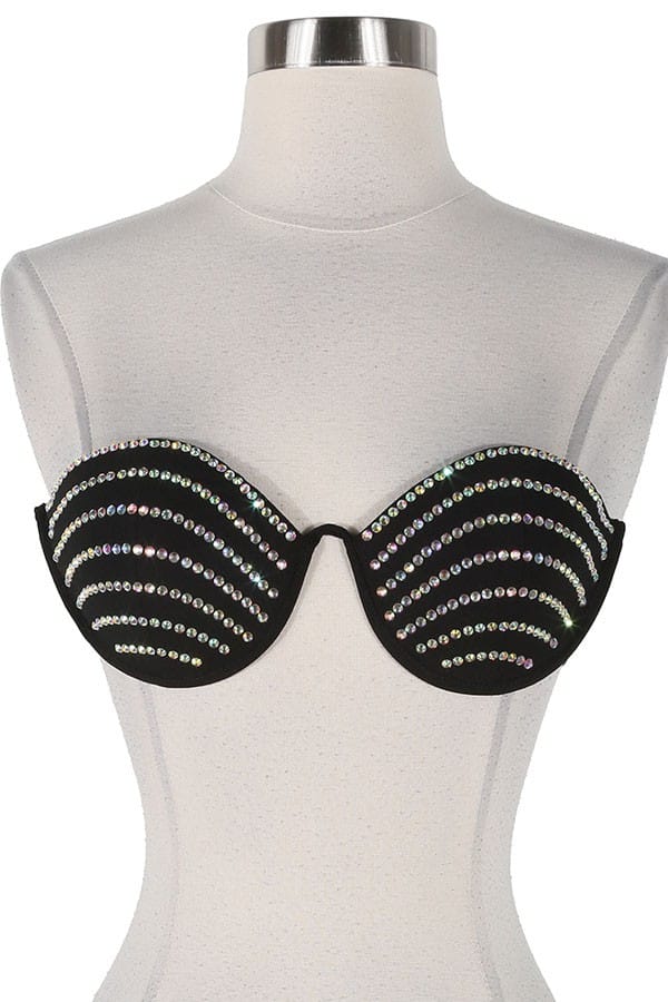 Women's Blazer Mini Dress & Rhinestone Bra Top Set - photo 2