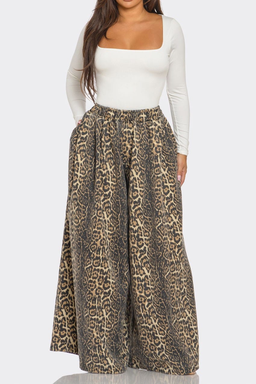 Leopard pants front view