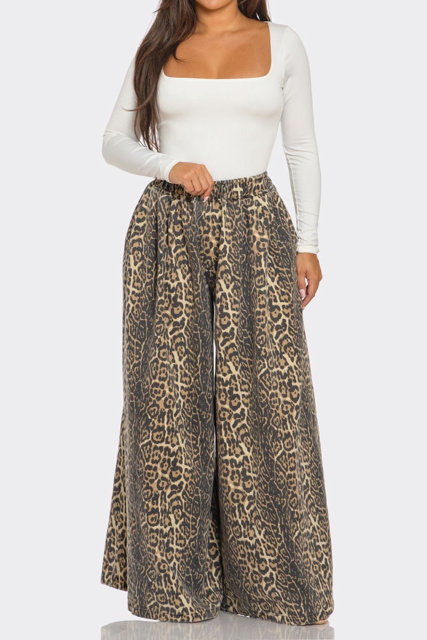 Leopard pants side view