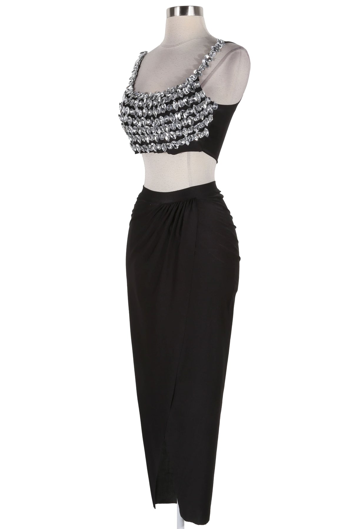 Women's Embellished Crop Top & Maxi Skirt Set - photo 3