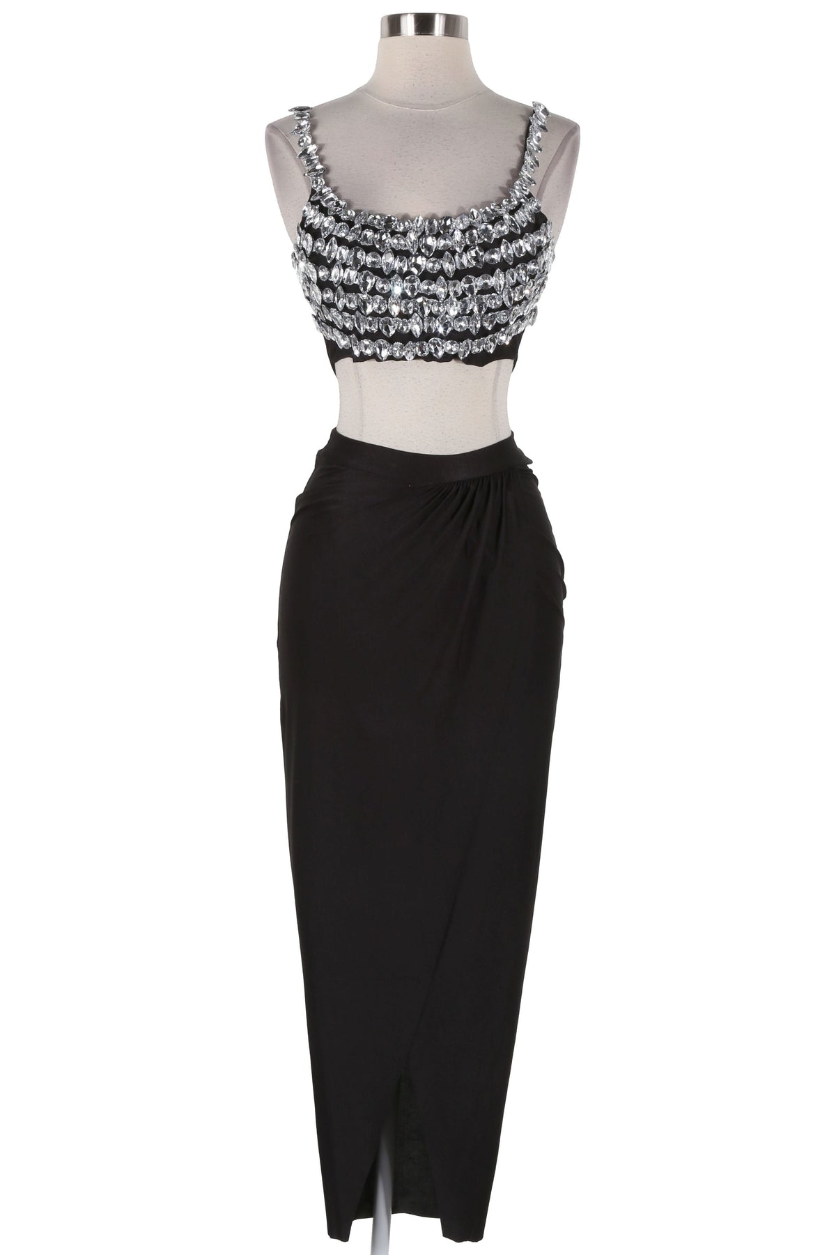 Women's Embellished Crop Top & Maxi Skirt Set - photo 2