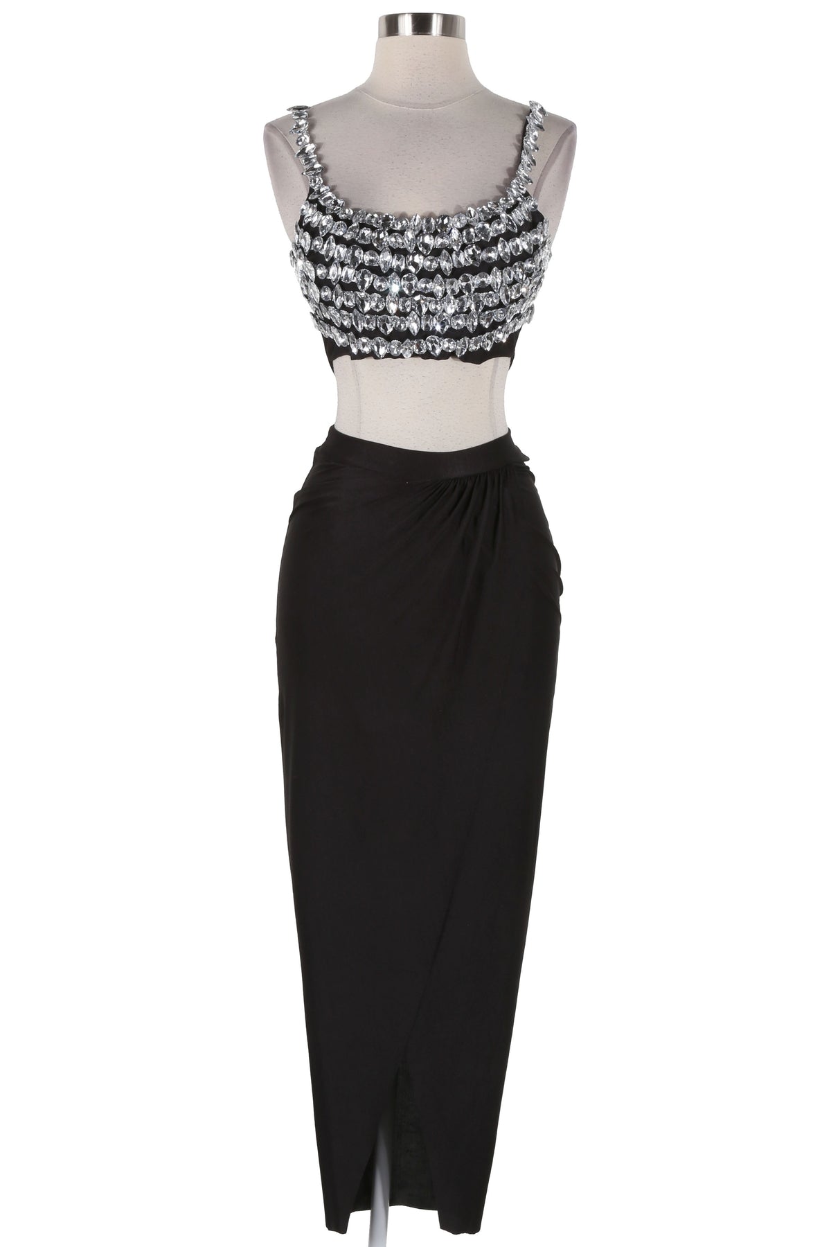 Women's Embellished Crop Top & Maxi Skirt Set - photo 2