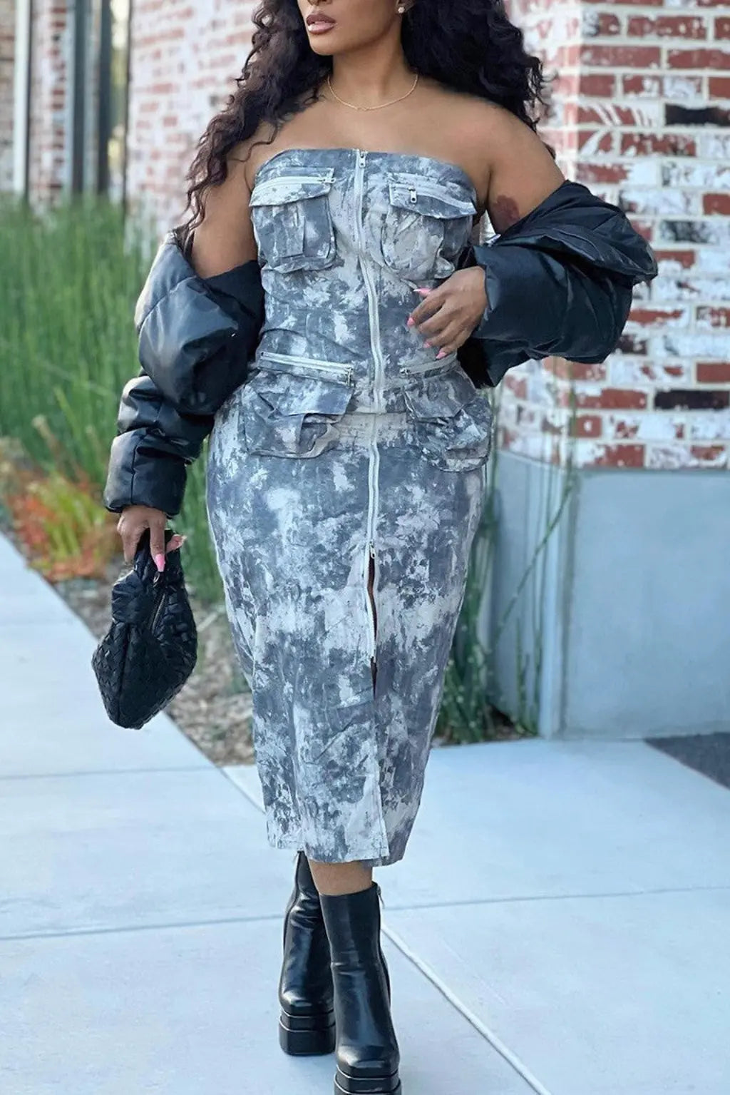 Tube denim dress final view - Epicplacess