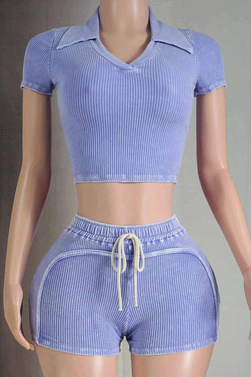Mineral wash shorts set front