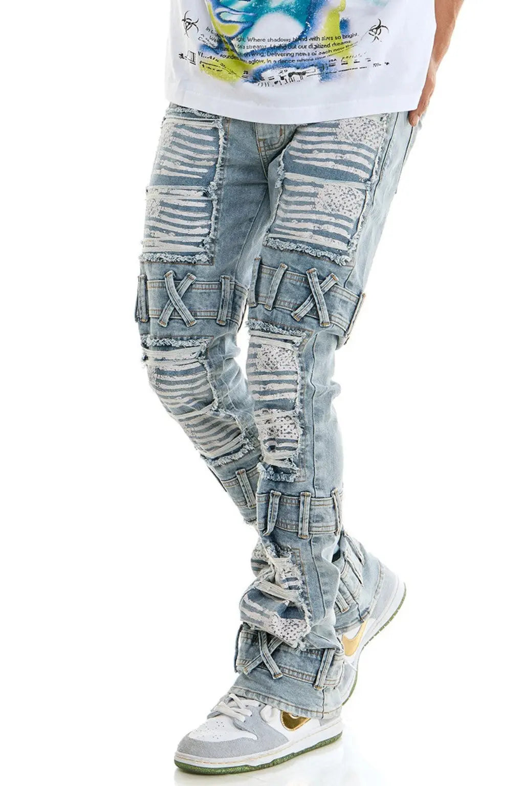 Light wash men's skinny jeans - Epicplacess