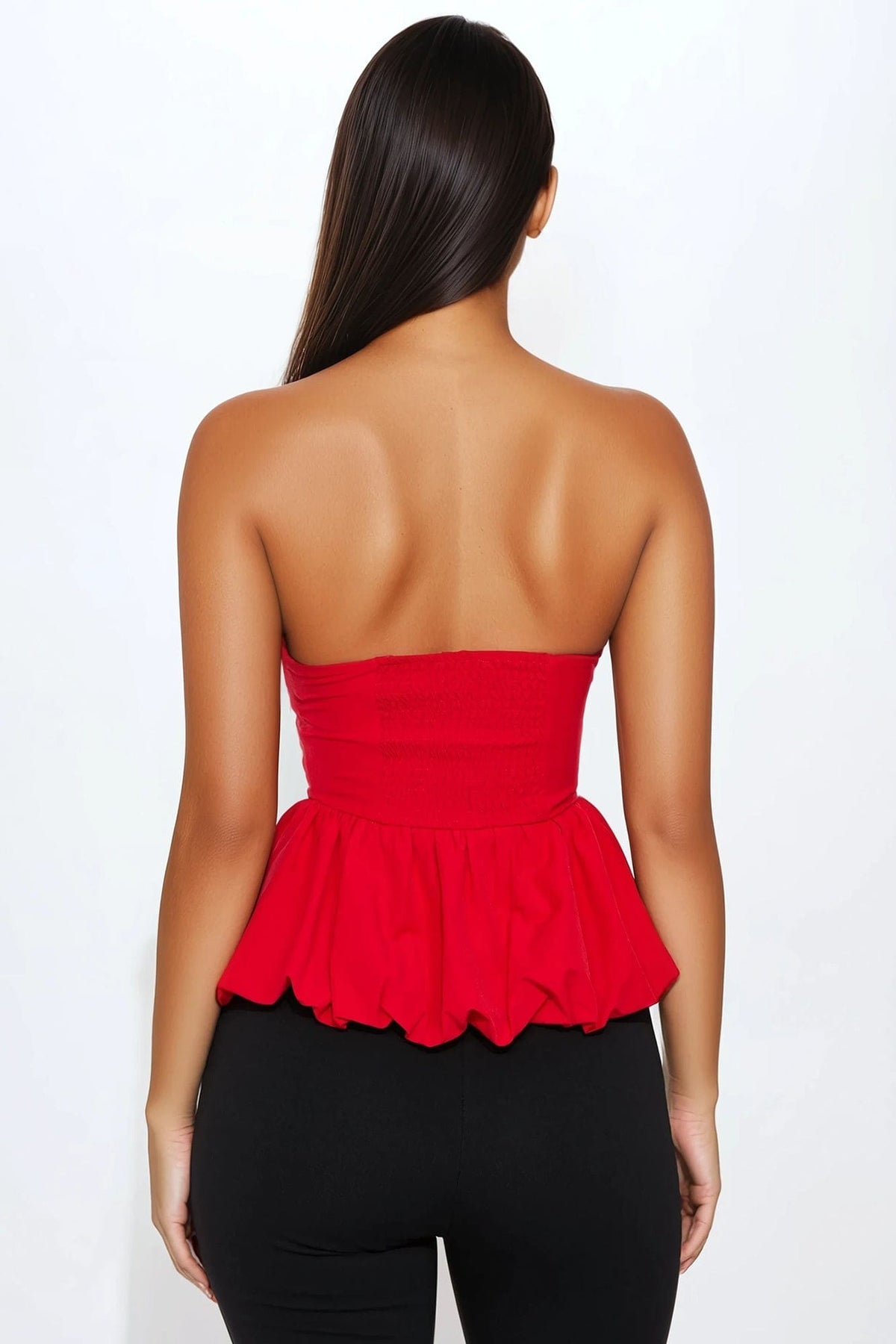 Women's Strapless Balloon Tube Top – detail view