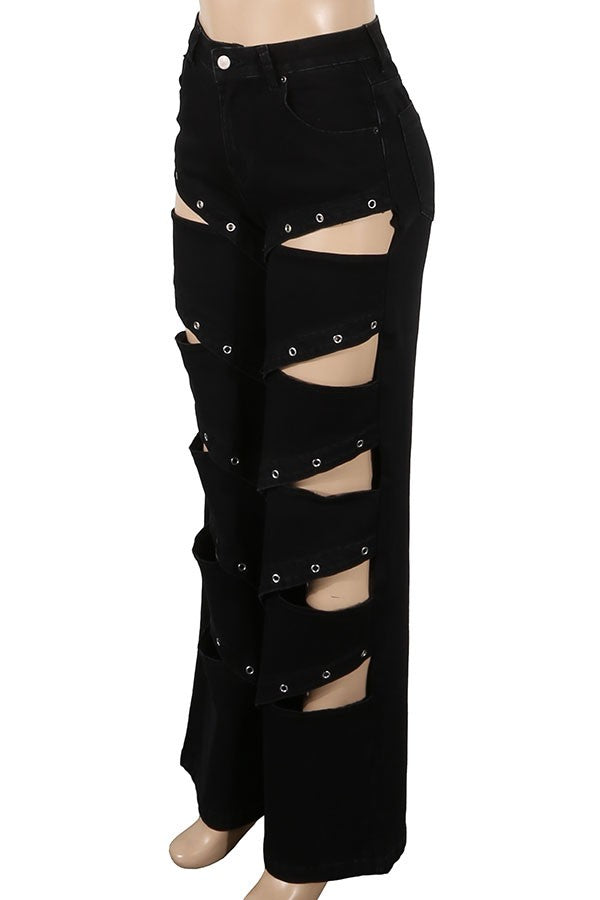 Women's Cutout Wide-Leg Pants - photo 2