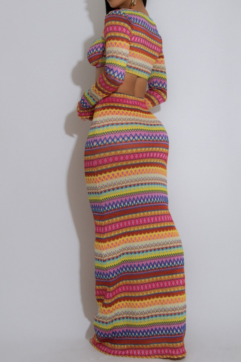 Maxi skirt set side view