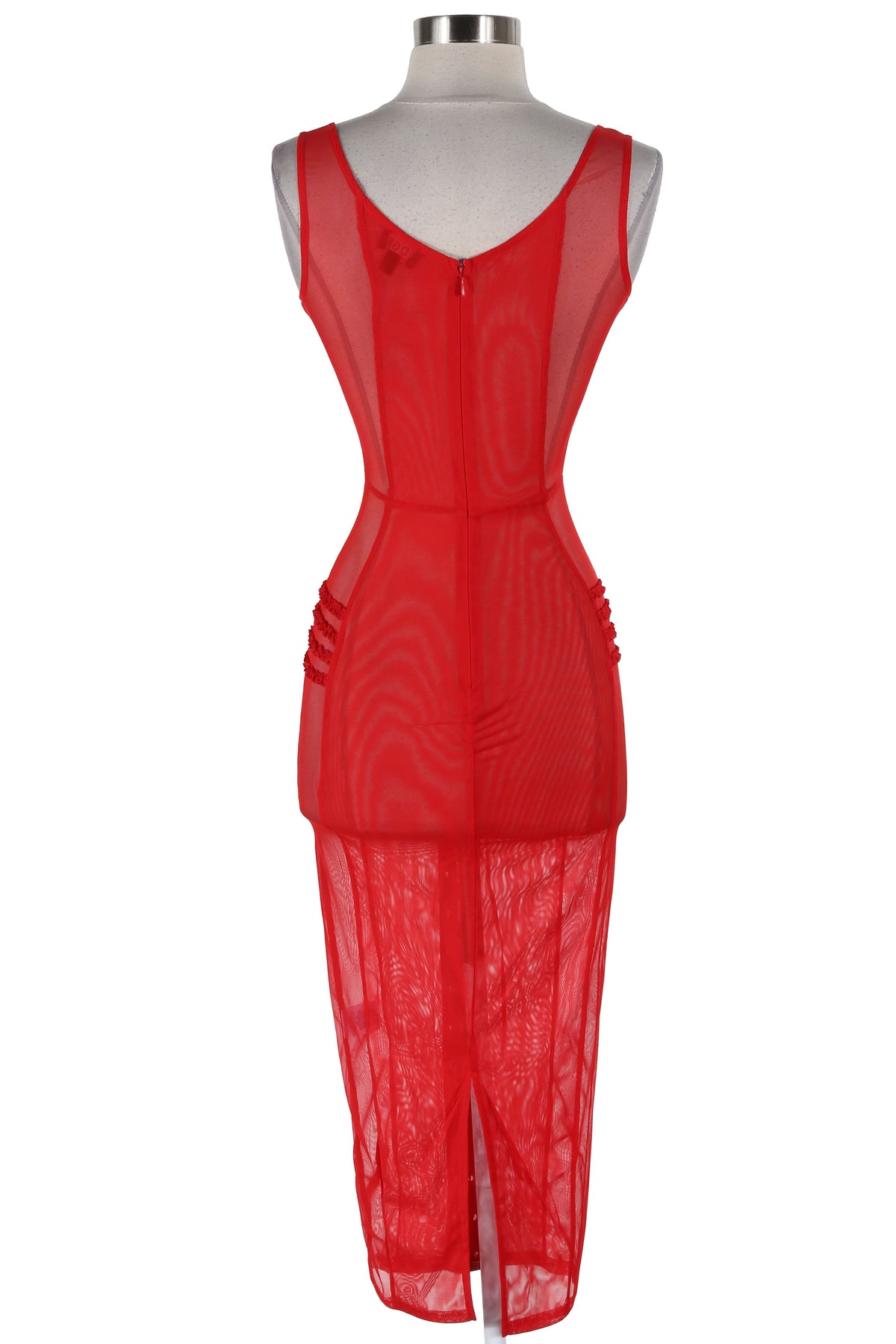 Women's Sheer Mesh Corset Midi Dress - photo 3