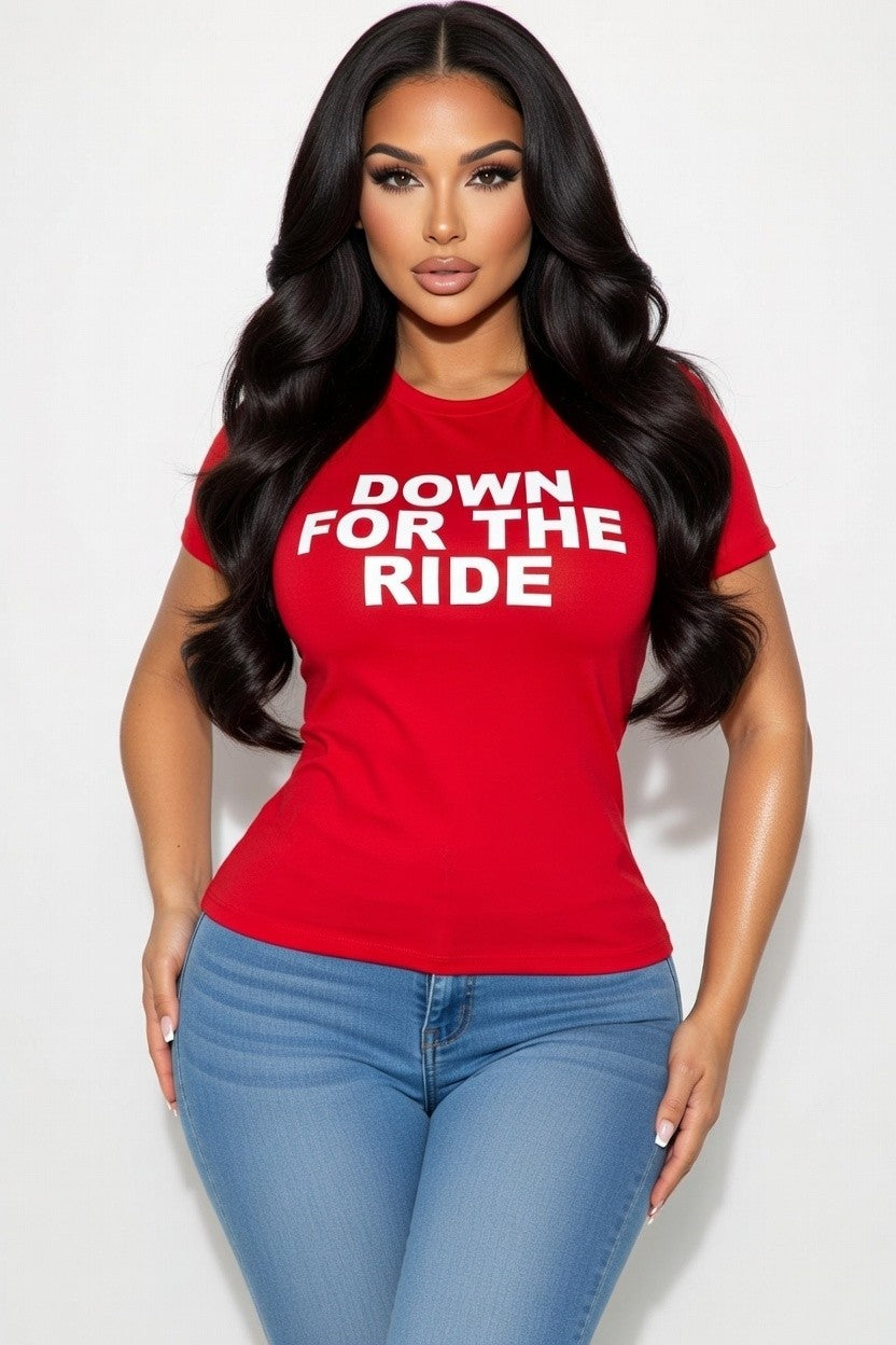 Women's Down For The Ride Graphic T-Shirt – back view