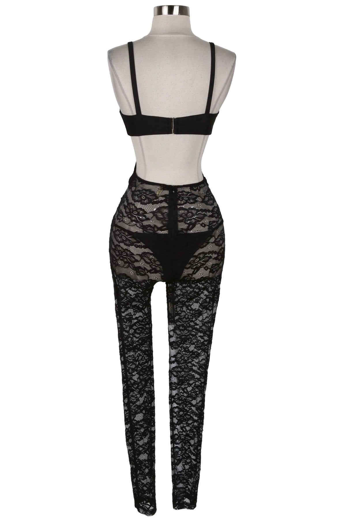 Women's Lace Plunge O-Ring Strap Jumpsuit - photo 3