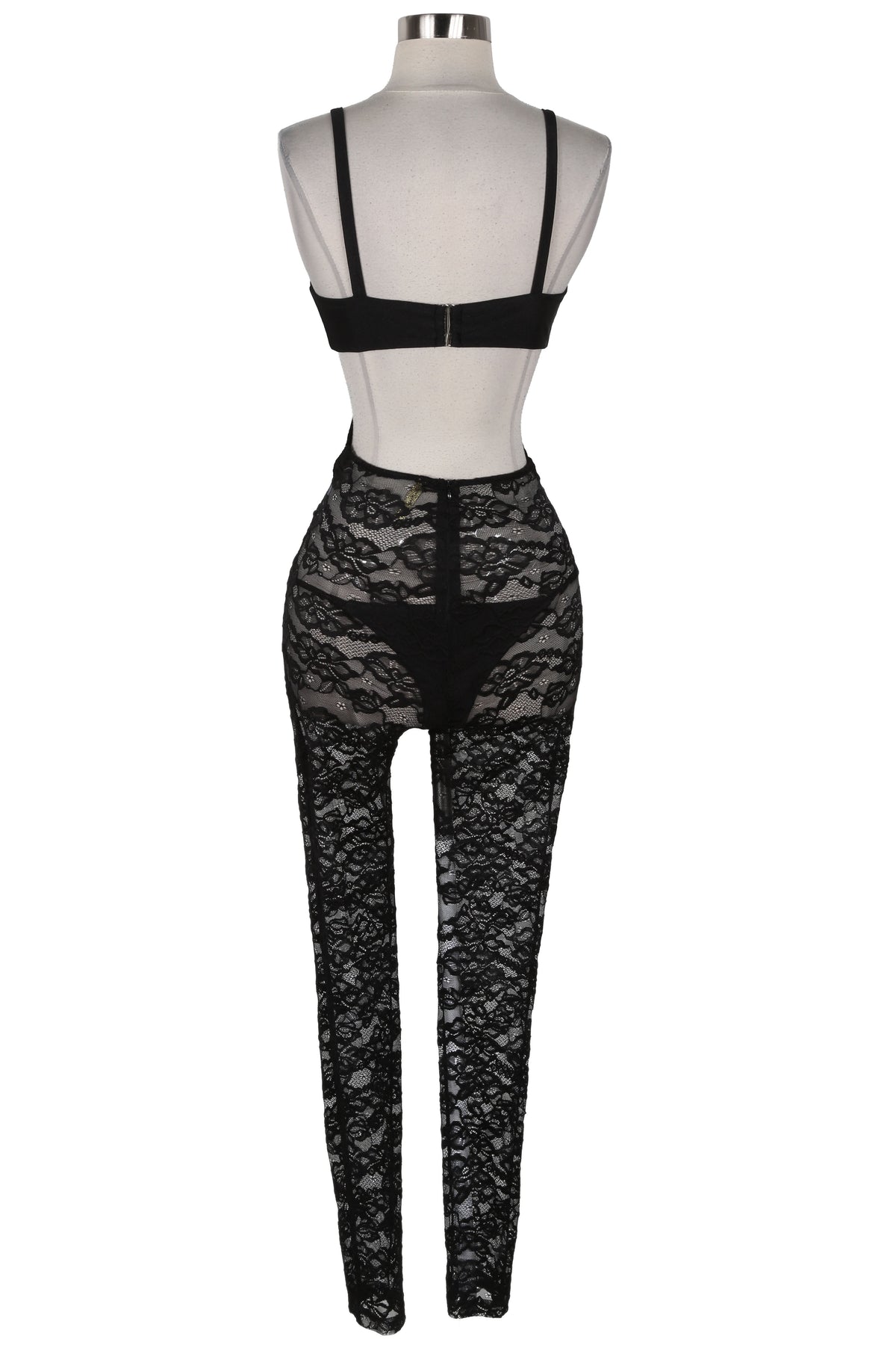 Women's Lace Plunge O-Ring Strap Jumpsuit - photo 3