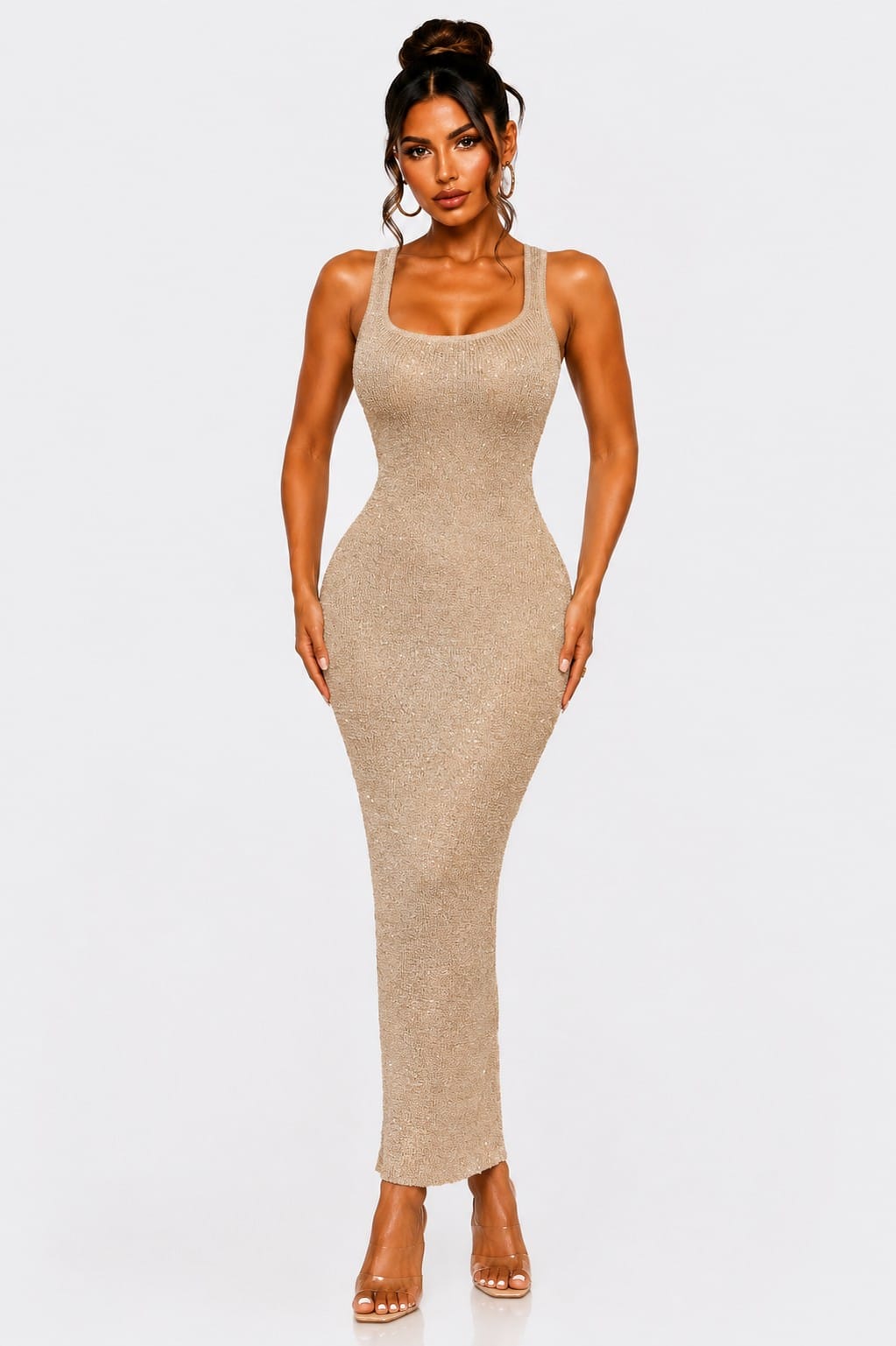 Women's Celeste Limiere Knit Gown – side view