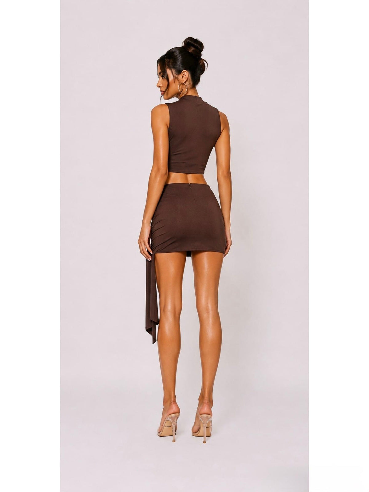 Women's Midnight Riviera Ruched Cutout Mini Dress – detail view