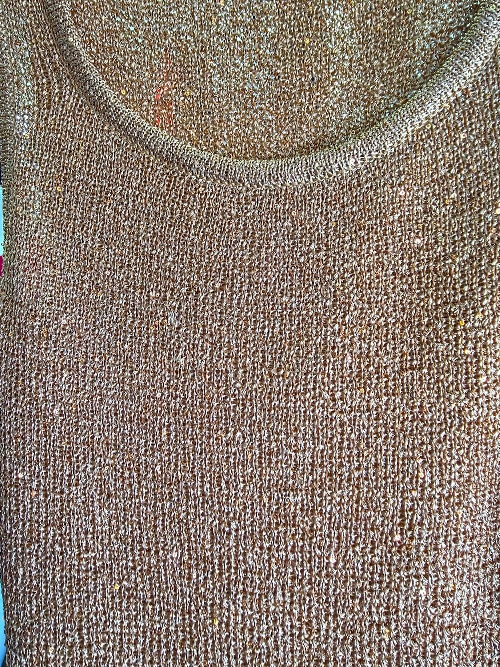 Women's Stellar Shimmer Metallic Knit Scoop Neck Tank Top – full-length view