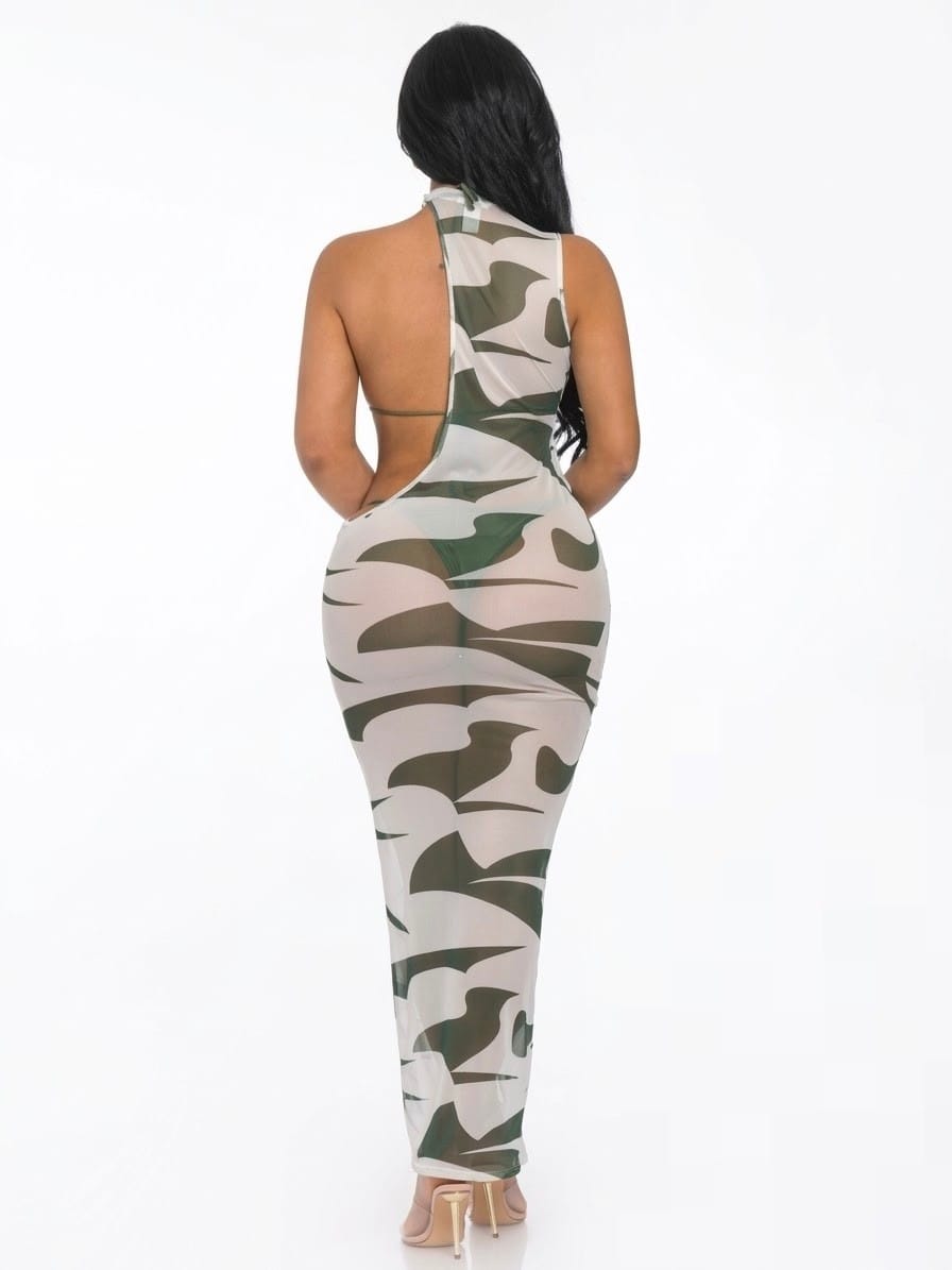 Women's Olive Sculpted Siren Bra Top & Pants Set – detail view