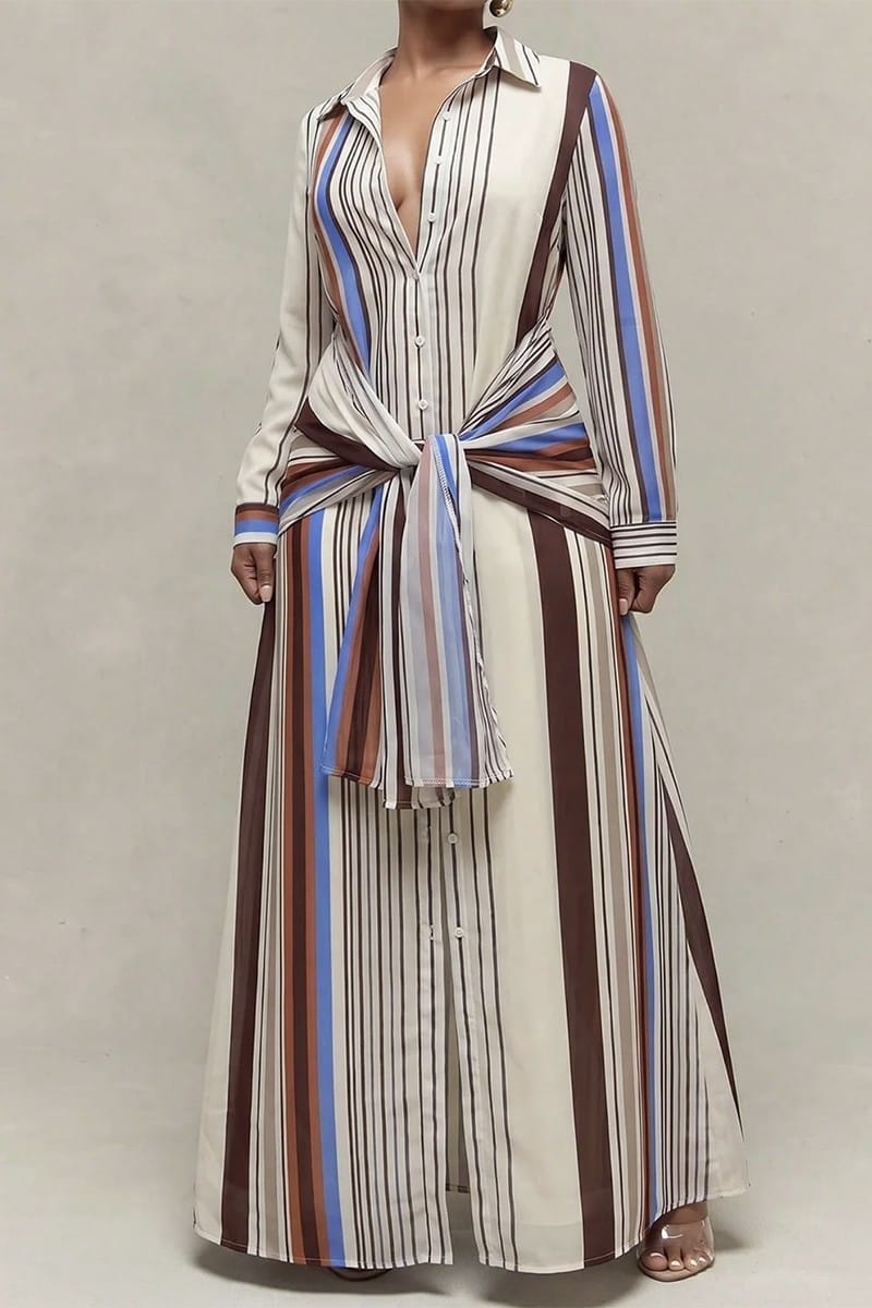 Stripe dress side
