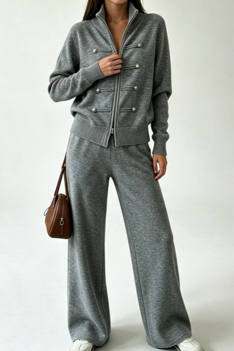 Gray knit set