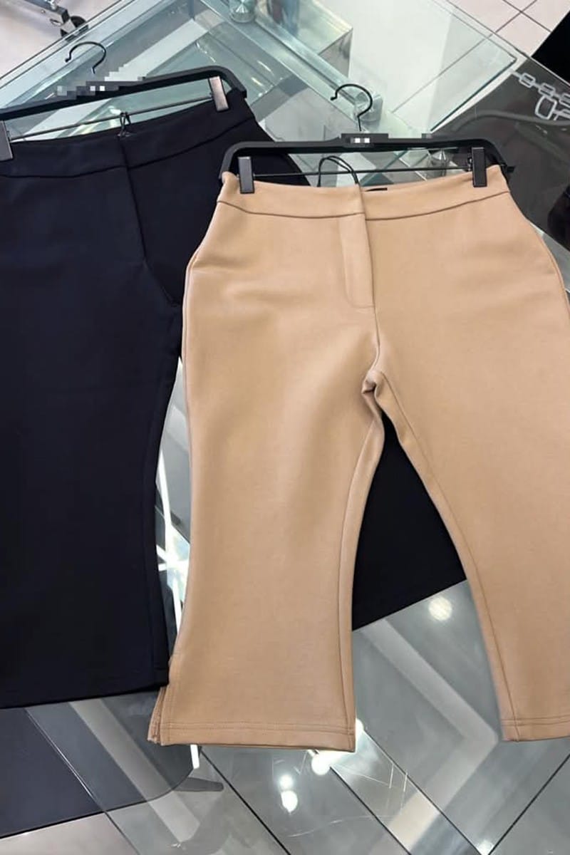 Flare capri beige