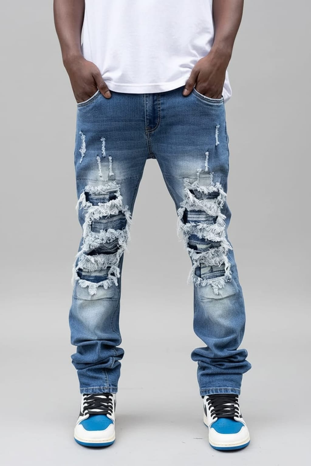 Ripped jeans side view - Epicplacess