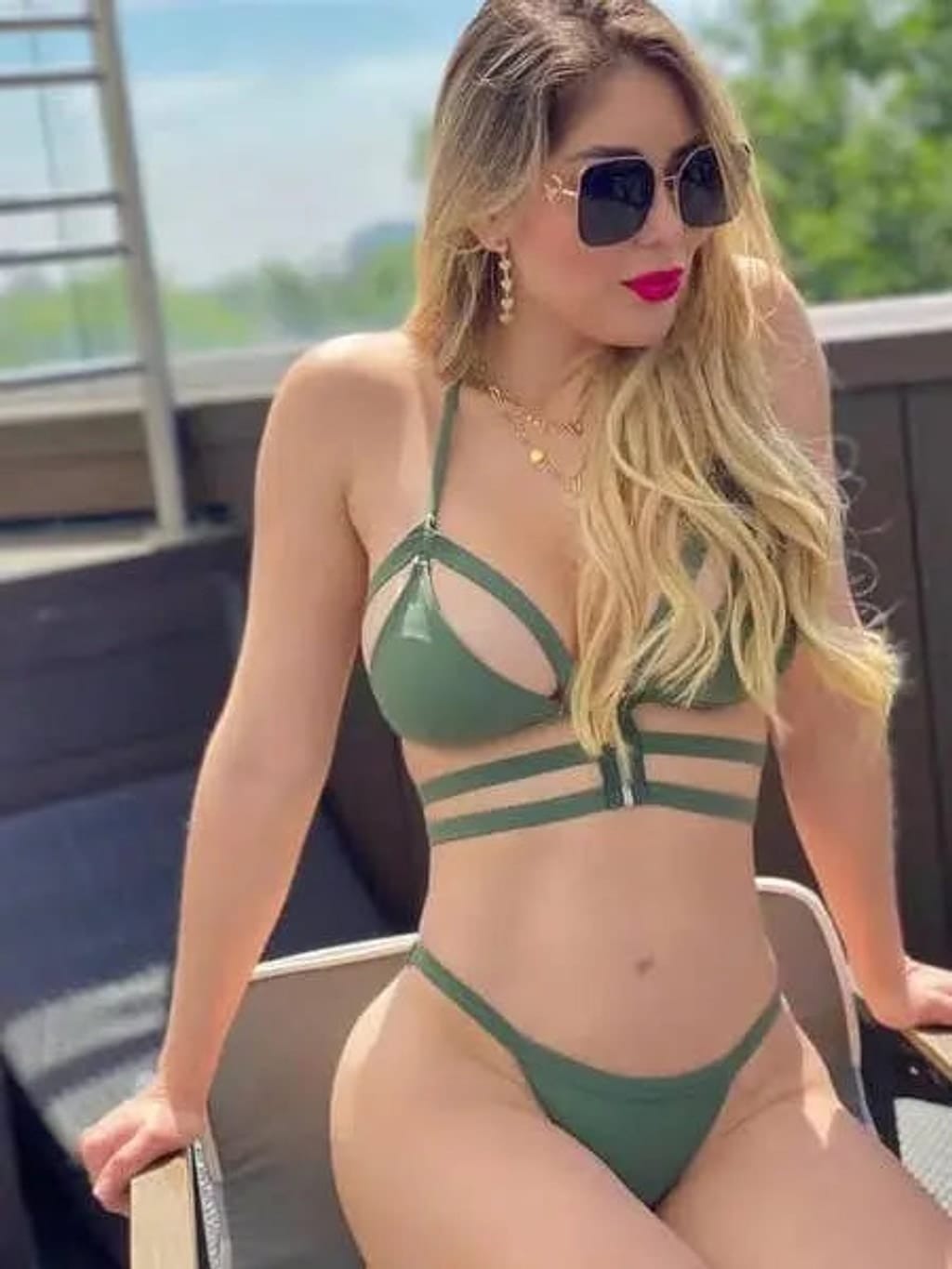 Olive triangle bikini set - Epicplacess