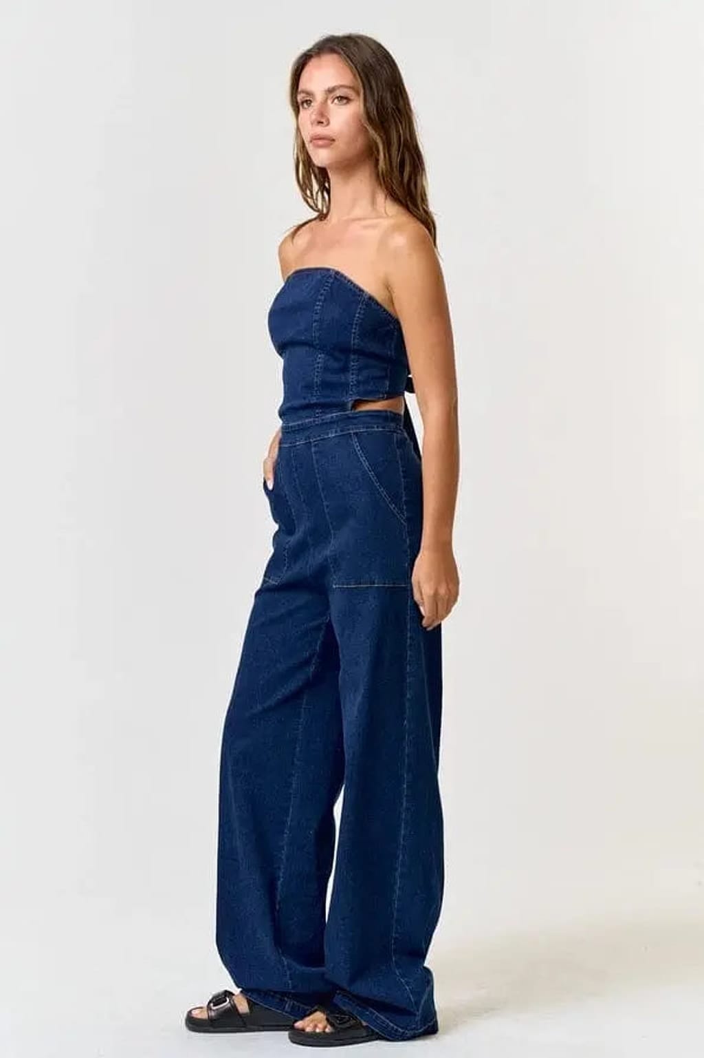 Denim jumpsuit outfit view - Epicplacess