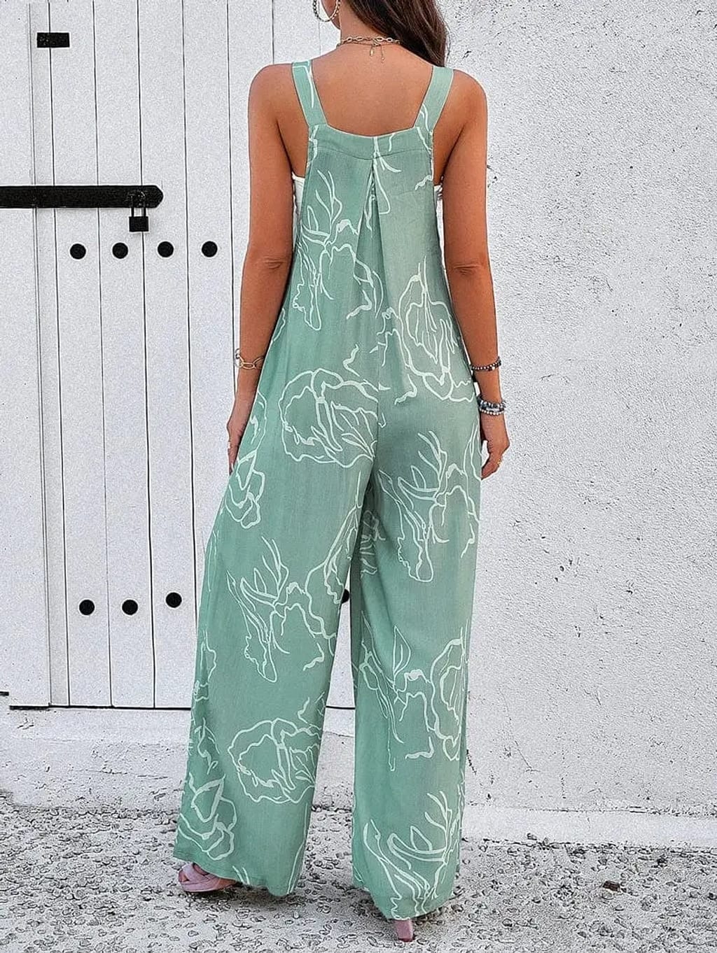 Wide-leg jumpsuit outfit view - Epicplacess