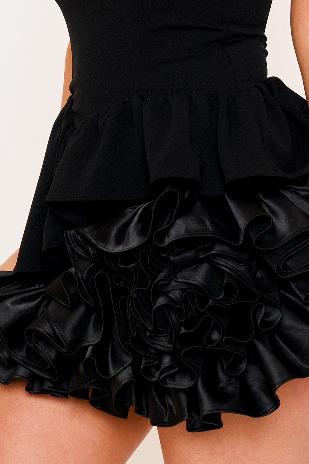 Women's Layer of Ruffles Detail Mini Dress – full-length view