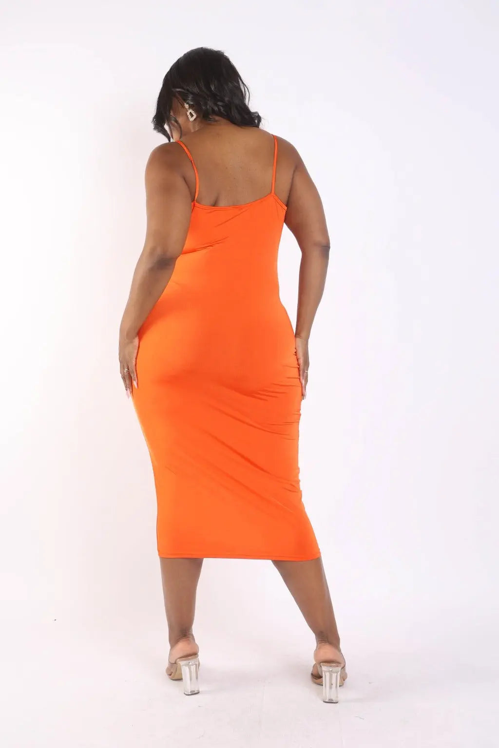 Orange dress back view - Epicplacess