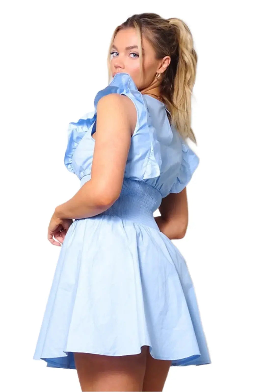 Ruffled mini dress detail - Epicplacess