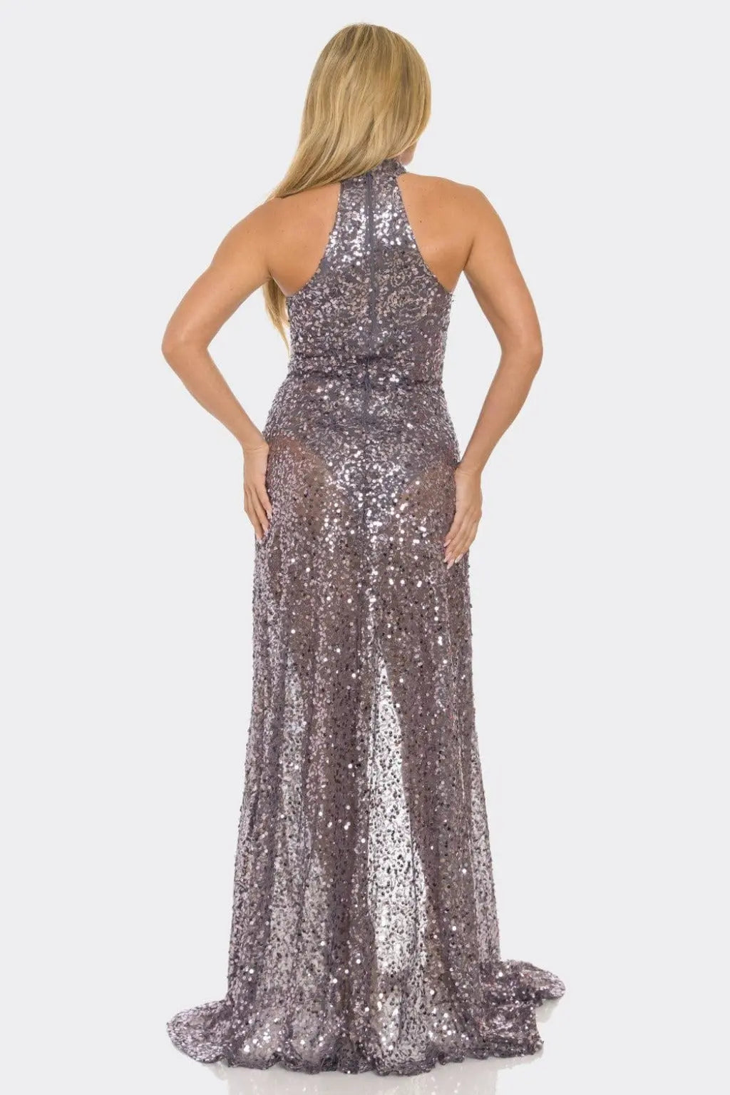 Velvet maxi dress front view - Epicplacess