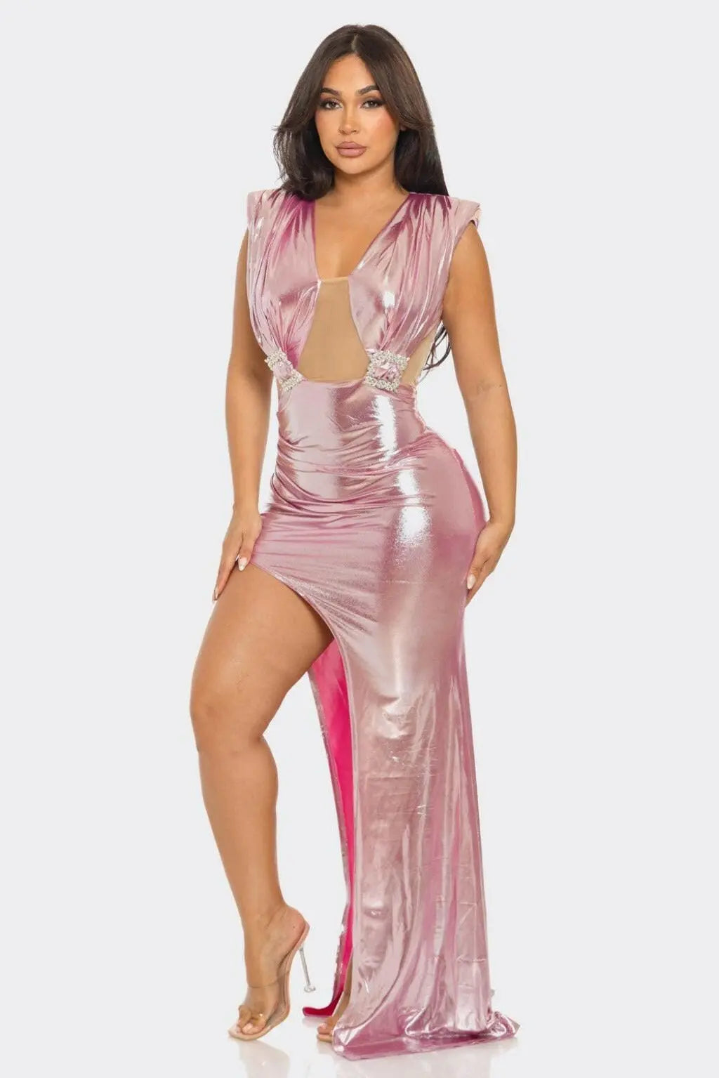 Metallic velvet dress studio detail - Epicplacess