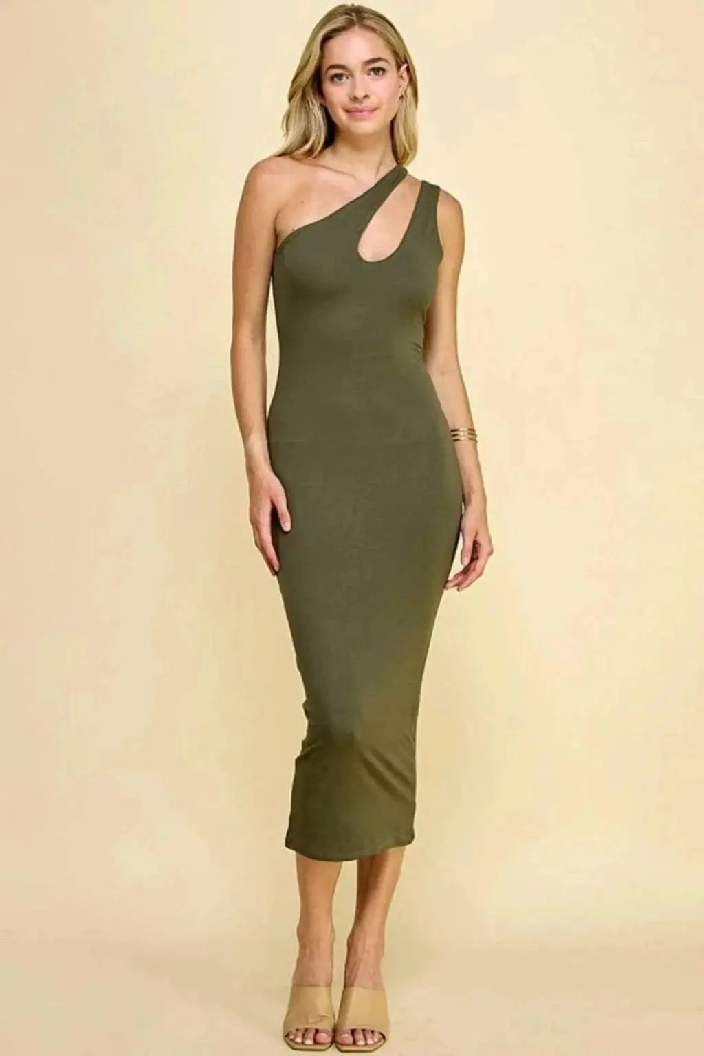 Green halter pleated maxi dress - Epicplacess