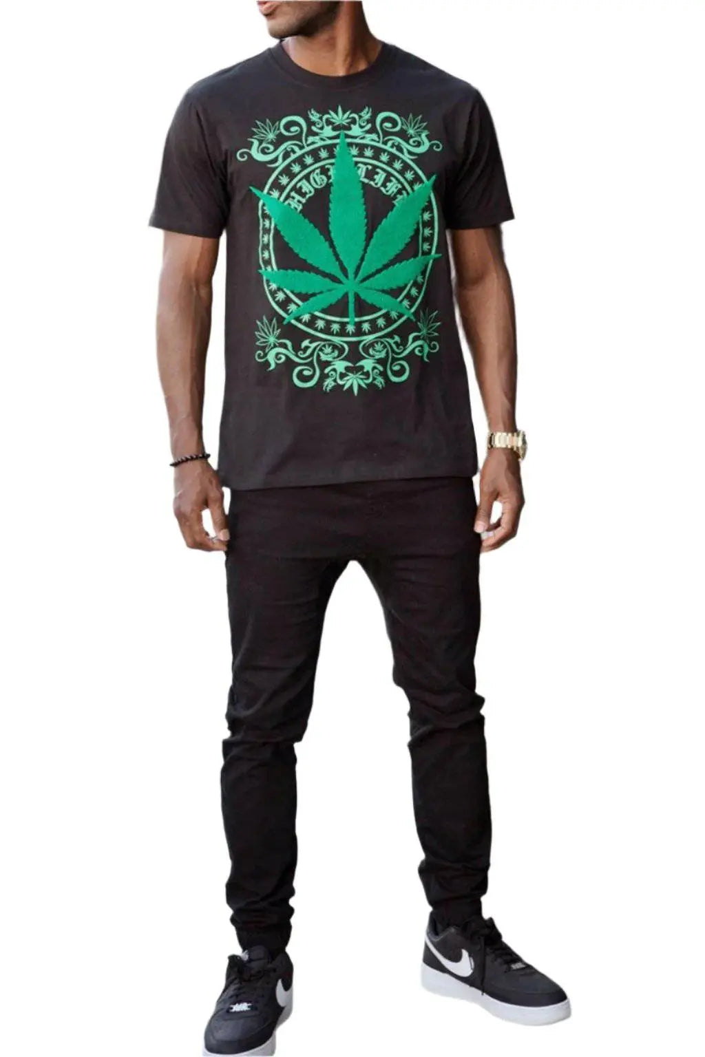 Black graphic T-shirt detail - Epicplacess