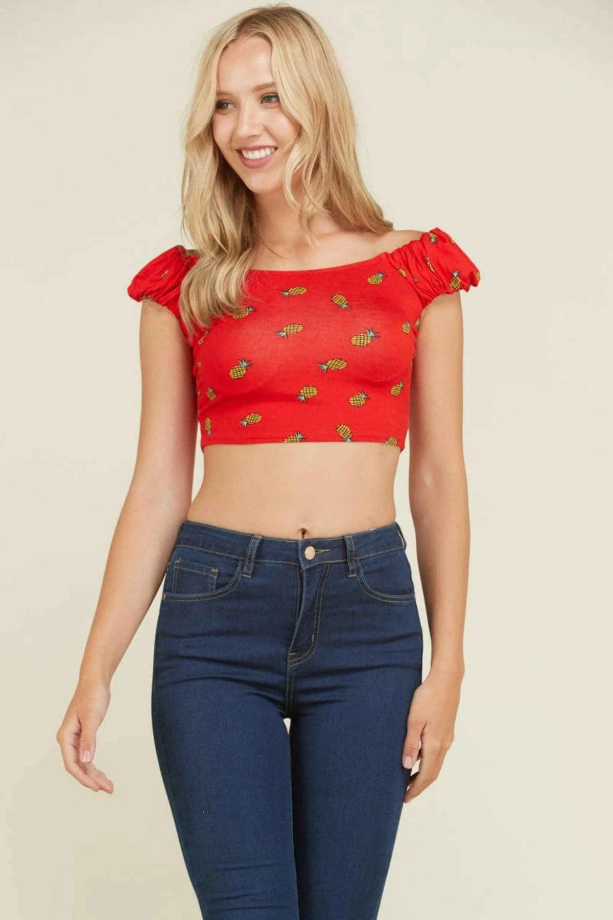 Ruffle sleeve crop top - Epicplacess