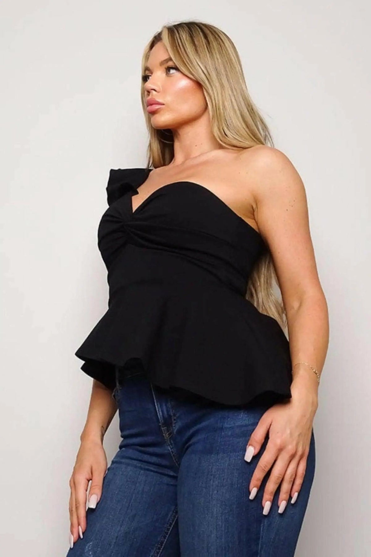 Ruffle peplum top side view - Epicplacess