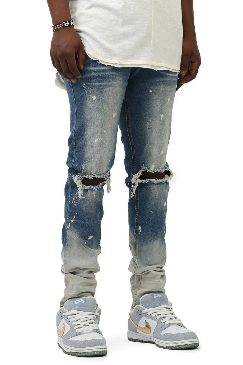 Stacked skinny jeans front view - Epicplacess