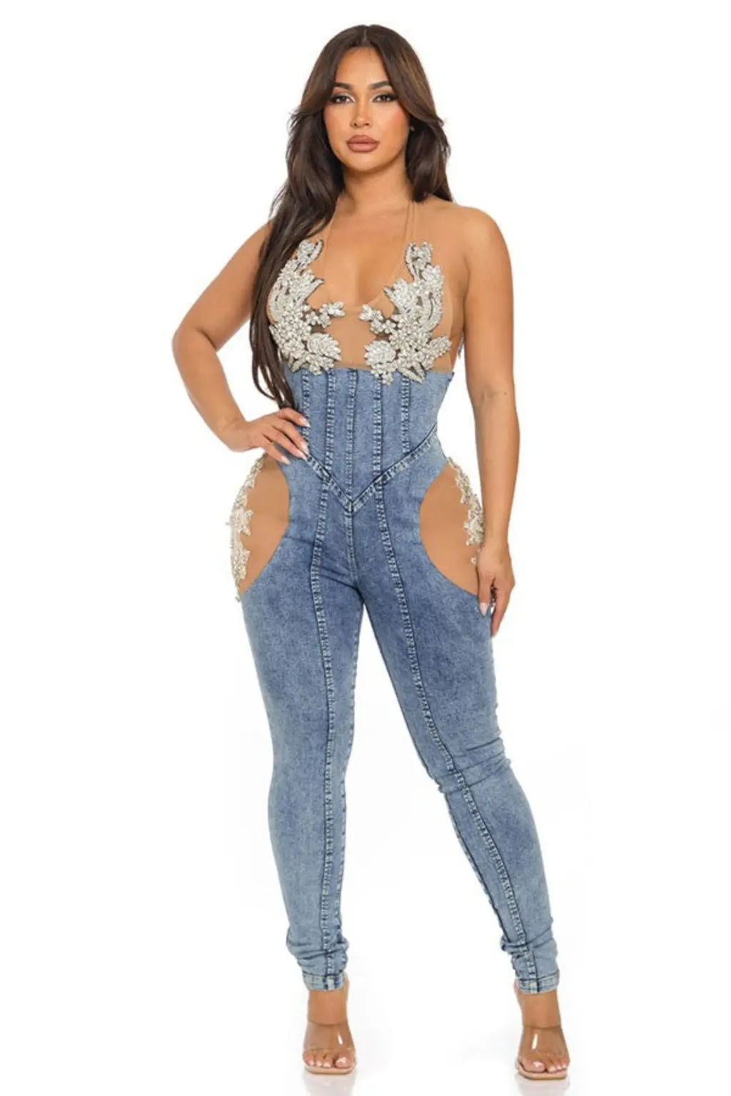 Blue denim jumpsuit - Epicplacess