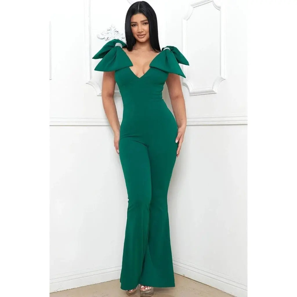 Bow jumpsuit front view - Epicplacess