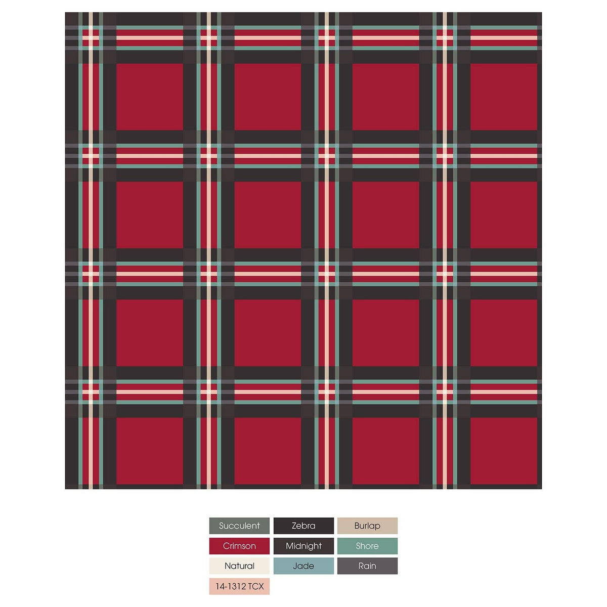 Kids' red classic holiday plaid long sleeve bamboo pajama set – view 2