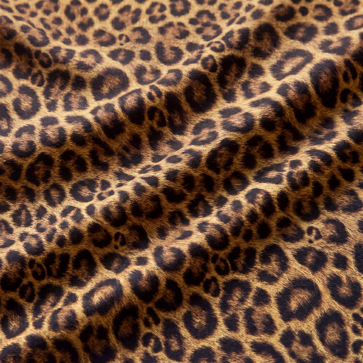 Kids' tan leopard print long sleeve bamboo rib knit pajama set – view 3