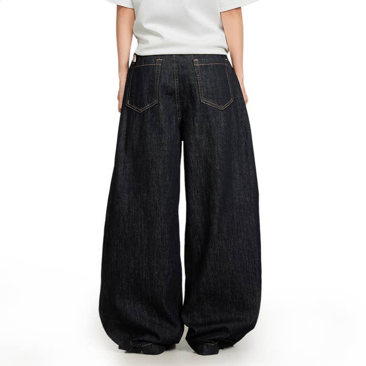 Men's Black American Street-Style Baggy Denim Jeans - view 3