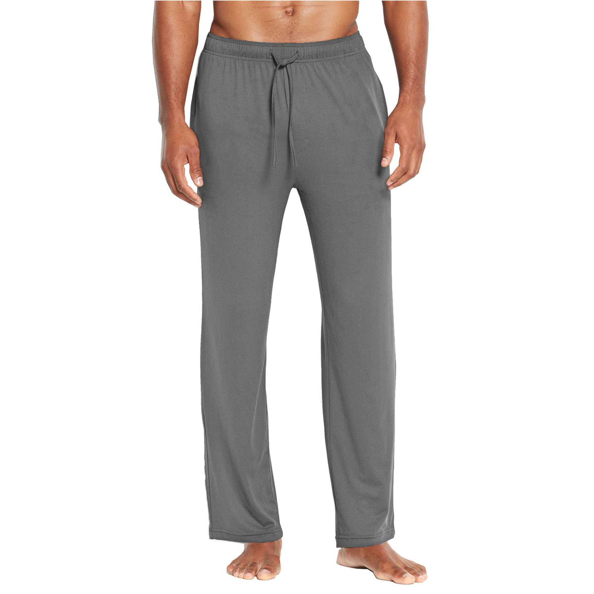 Men's Classic Black Pajama Lounge Pants in black – detail view