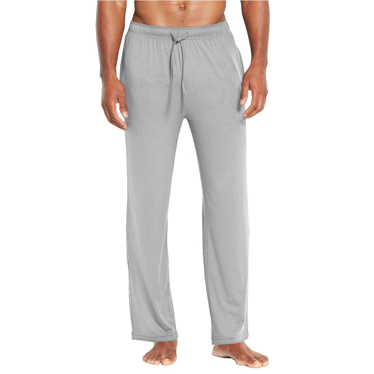 Men's Classic Black Pajama Lounge Pants in black – alternate view